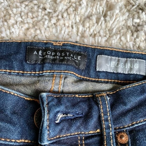 Aeropostale blue jeans denim designed in nyc blue jegging size 2 reg - Picture 4 of 9